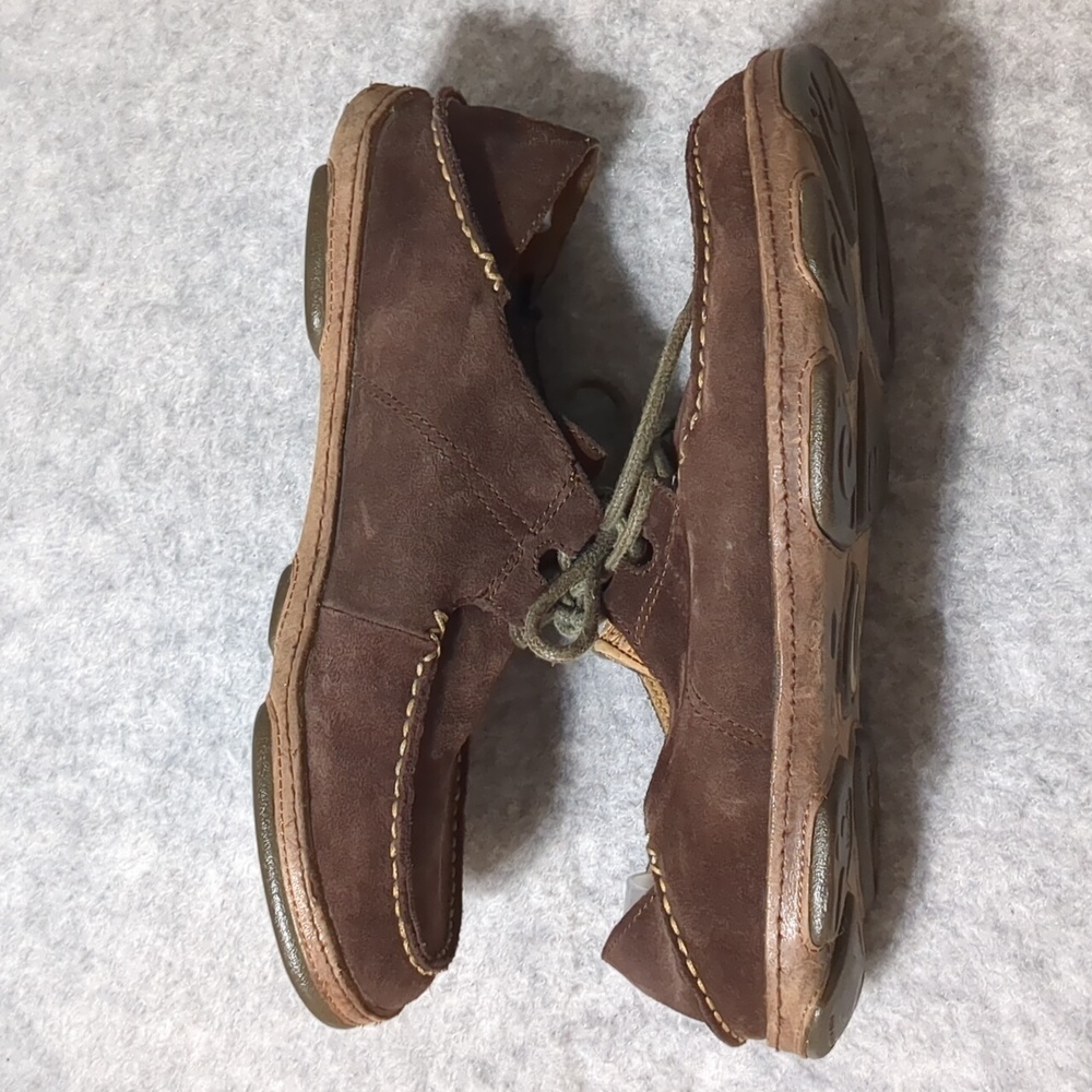 Olukai Ohana Lace-up Oxford Suede Brown Shoes Size 9 - Picture 8 of 10